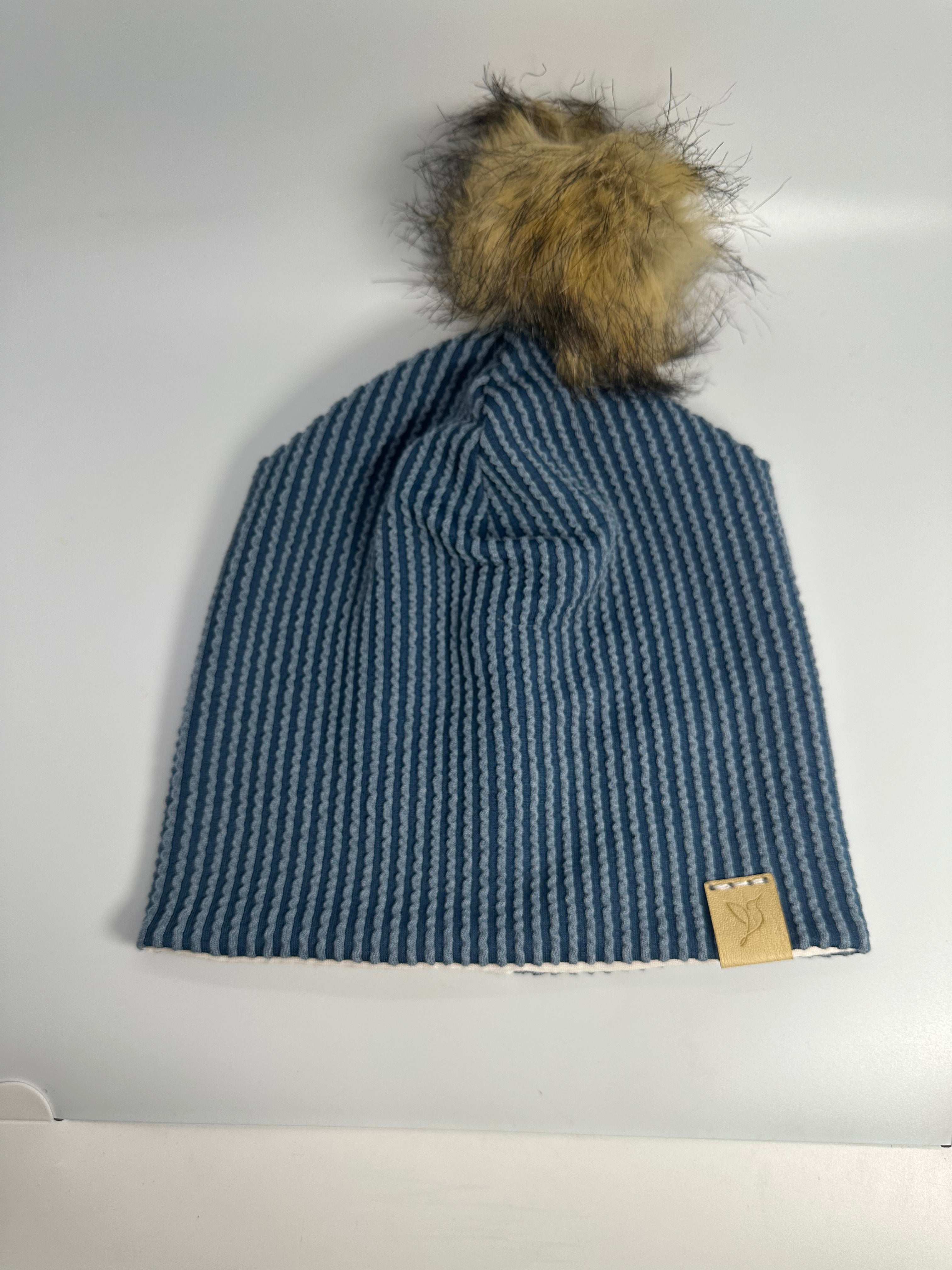 Dusty Denim Slouchy Beanie